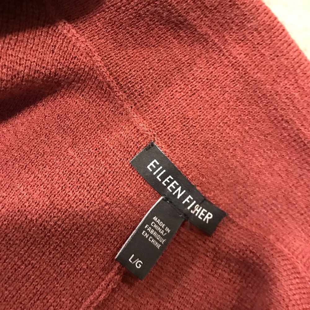 Eileen Fisher Rust cardigan Sweater - Picture 5 of 8